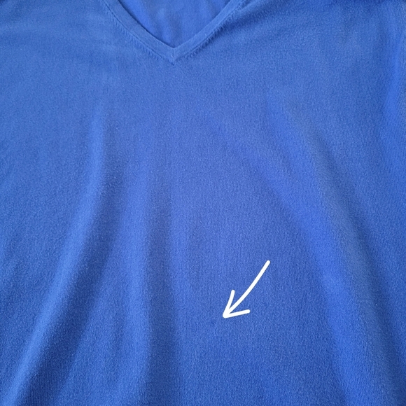 Cutter & Buck Lakemont Tri-Blend Men's Blue V-Neck Pullover Sweater Size 3X Tall - Picture 2 of 9